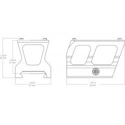 Кронштейн Vector Optics TEK Lower 1/3 Co-Witness Cantilever Picatinny Riser