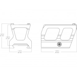 Кронштейн Vector Optics MOJ Lower 1/3 Co-Witness Cantilever Picatinny Riser
