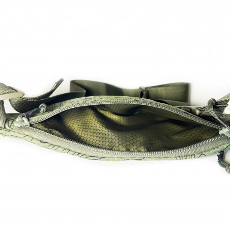 Сумка поясная Соболь с Velcro-панелью, цвет типография зеленая