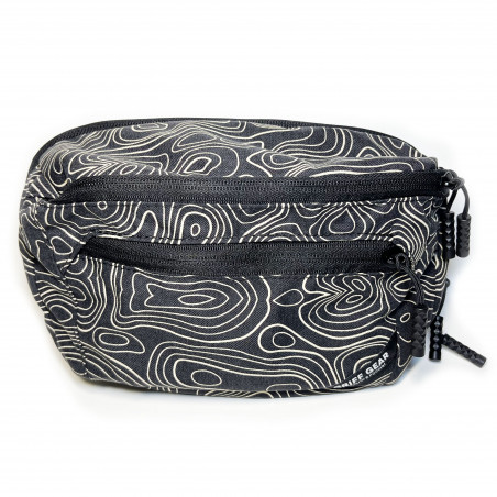 Сумка поясная Гефест XL без Velcro-панели, цвет черная топография