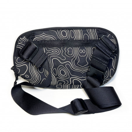 Сумка поясная Гефест XL без Velcro-панели, цвет черная топография