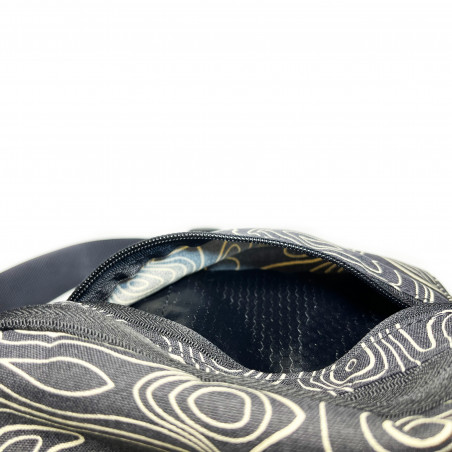 Сумка поясная Гефест XL без Velcro-панели, цвет черная топография