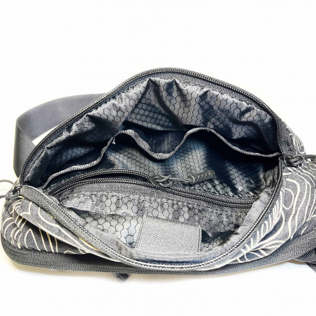 Сумка поясная Гефест XL без Velcro-панели, цвет черная топография