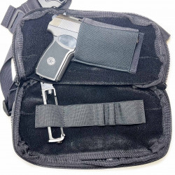 Сумка поясная Гефест XL без Velcro-панели, цвет черная топография