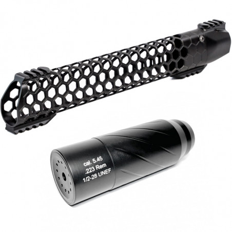 Комплект из цевья CG325 и ДТКП URUS 5 камер резьба 1/2-28 кал. 223