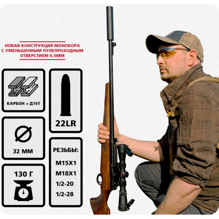 ДТКП "Москит" для МР-161К-02 Манул резьба M15x1, кал. 22LR