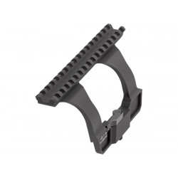 Быстросъёмный кронштейн с Пикатинни на боковое крепление ласточкин хвост "Высокий" GTS Q.122 G2 для АК/Сайга