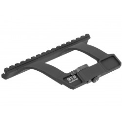 Быстросъёмный кронштейн с Пикатинни на боковое крепление ласточкин хвост "Высокий" GTS Q.122 G2 для АК/Сайга