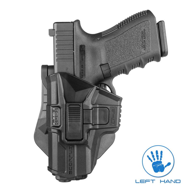 Кобура поворотная для Glock 9 мм, левша, черный