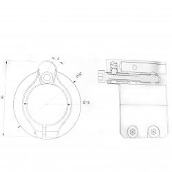 Регулируемый газблок "RGB-3" размер 0.75", GLADMAN для AR-15