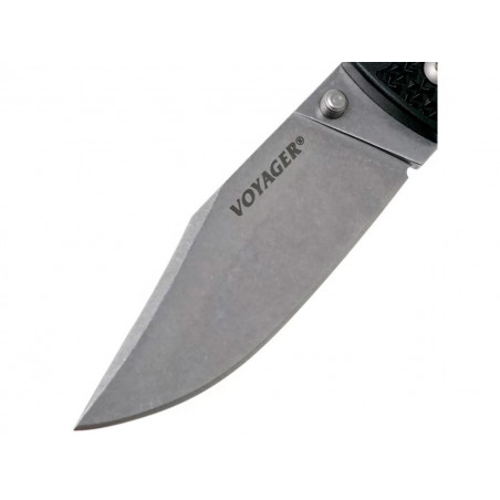 Нож складной Cold Steel Voyager Clip Large Plain AUS10A Griv-Ex