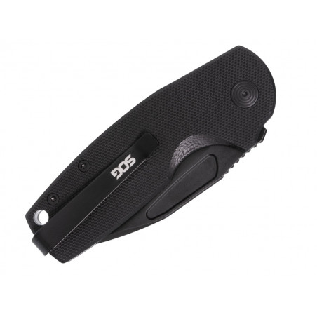 Нож складной SOG Stout SJ Blackout, сталь Cryo D2, рукоять G10