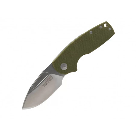 Нож складной SOG Stout SJ OD Green Stonewash сталь Cryo D2 рукоять G10
