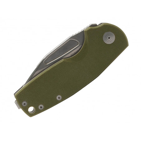 Нож складной SOG Stout SJ OD Green Stonewash сталь Cryo D2 рукоять G10