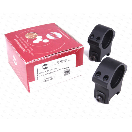 Раздельный кронштейн MAKipp на планку Picatinny, диаметр 30 мм, BH 12,7 мм