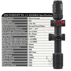 Оптический прицел DISCOVERY WG 1.2-6X24IRAI FW30