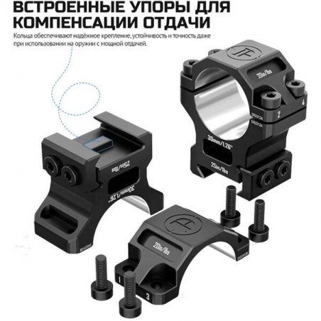 Кольца DISCOVERYOPT 30мм средние под Picatinny (7075)