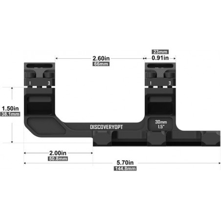 Моноблок Discoveryopt высокоточный выносной weaver 30мм (низкий)