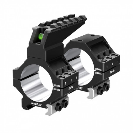 Кольца DISCOVERYOPT 34мм усиленные низкие (7075) с планкой и уровнем под Picatinny