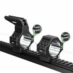 Кольца DISCOVERYOPT 34мм усиленные низкие (7075) с планкой и уровнем под Picatinny