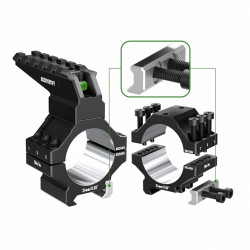 Кольца DISCOVERYOPT 34мм усиленные низкие (7075) с планкой и уровнем под Picatinny