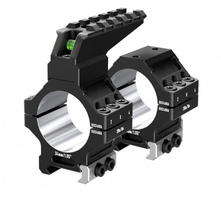 Кольца DISCOVERYOPT 34мм усиленные средние (7075) с планкой и уровнем под Picatinny