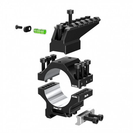 Кольца DISCOVERYOPT 34мм усиленные средние (7075) с планкой и уровнем под Picatinny