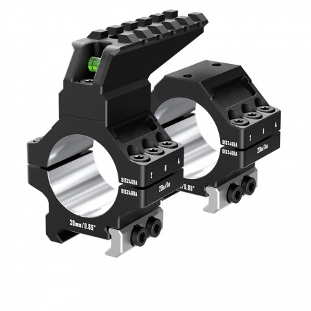 Кольца DISCOVERYOPT 30мм усиленные низкие (7075) с планкой и уровнем под Picatinny