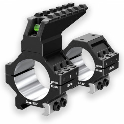 Кольца DISCOVERYOPT 30мм усиленные низкие (7075) с планкой и уровнем под Picatinny