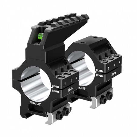 Кольца DISCOVERYOPT 30мм усиленные средние (7075) с планкой и уровнем под Picatinny