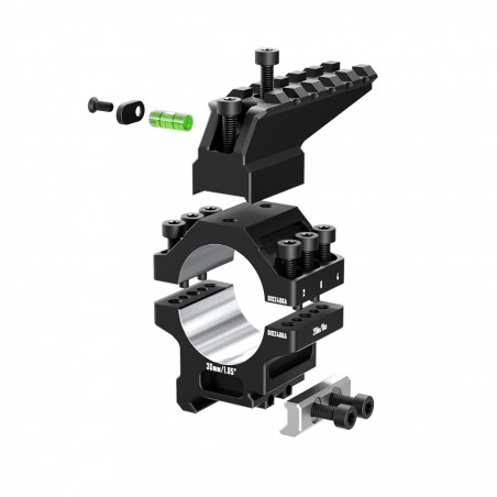 Кольца DISCOVERYOPT 30мм усиленные средние (7075) с планкой и уровнем под Picatinny