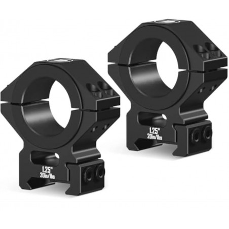 Кольца DISCOVERYOPT Ø 25,4 / 30 / 34, с проставками, высота 32 мм под Picatinny (6061)