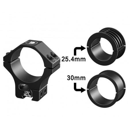 Кольца DISCOVERYOPT Ø 25,4 / 30 / 34, с проставками, высота 32 мм (6061) под планку л/хв 11мм