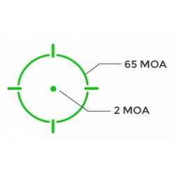 Коллиматорный прицел Holosun AEMS PRO X2 GR крепление на Weaver/Picatinny, 2 МОА DOT, 65 МОА CIRCLE, зеленый
