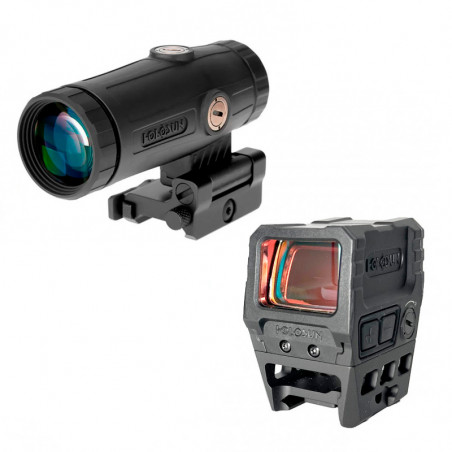 Набор увеличитель HM3X и коллиматор AEMS CORE, зелёная марка