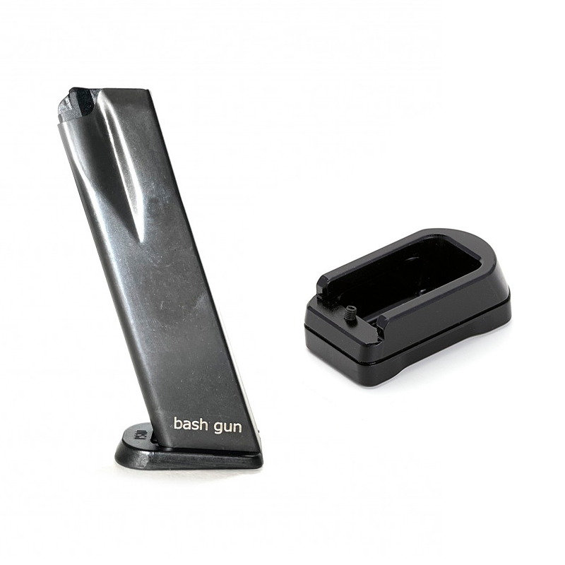 Комплект магазин на 15 патронов кал.10х28 для Grand Power Т11/Т12, Bash Gun и пятка на 2 патрона