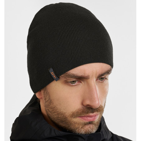 Шапка H.U.T. Dude двусторонняя, чёрная/мандарин