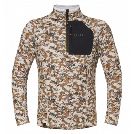 Термобельё мужское H.U.T. Yugan, лонгслив с воротником, хаки/оливковый