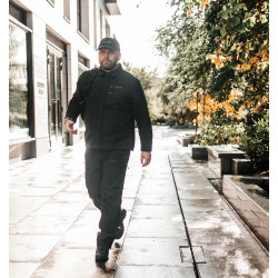 Рубашка мужская H.U.T. Vodla, с капюшоном, флисовая, чёрная