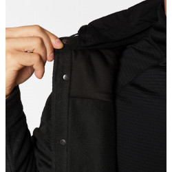 Рубашка мужская H.U.T. Vodla, с капюшоном, флисовая, чёрная