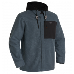 Рубашка мужская H.U.T. Vodla, с капюшоном, флисовая, серая