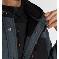 Рубашка мужская H.U.T. Vodla, с капюшоном, флисовая, серая