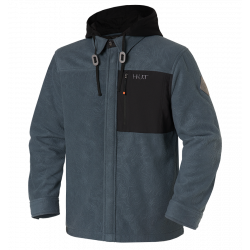 Рубашка мужская H.U.T. Vodla, с капюшоном, флисовая, серая