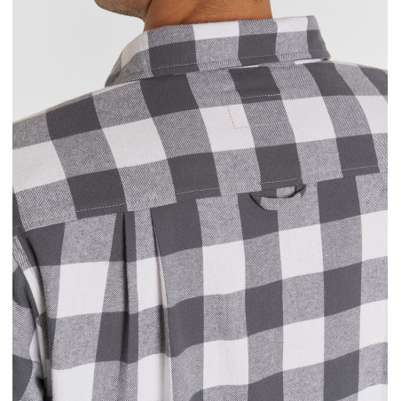 Рубашка мужская H.U.T. Samatja, с капюшоном, фланелевая, светло-серая