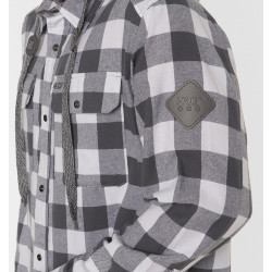 Рубашка мужская H.U.T. Samatja, с капюшоном, фланелевая, светло-серая