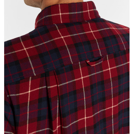 Рубашка мужская H.U.T. Samatja, с капюшоном, фланелевая, бордовая