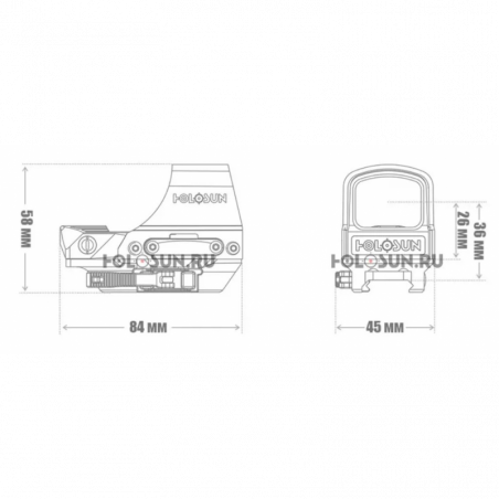 Комплект коллиматор HS510C, красная марка и 3-х кратный увеличитель HM3X