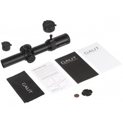 Прицел Gaut Obsidian 1-8x24, сетка 62 (Half MD), 1/2 МОА