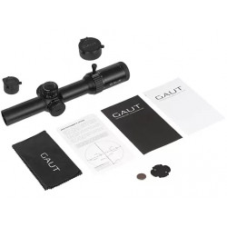 Прицел Gaut Obsidian 1-8x24, сетка 62 (Half MD), 1/2 МОА