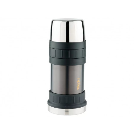 Термос для еды THERMOS WORK 2345 GM 0,47L складная ложка, чёрный графит